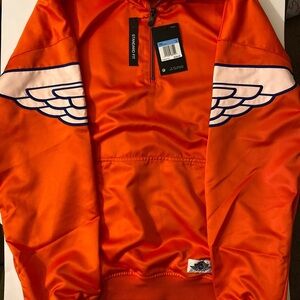 MSRP$125 Nike Jordan Satin Wings Quarter Zip Orange Jacket Men’s Med AO0406-891